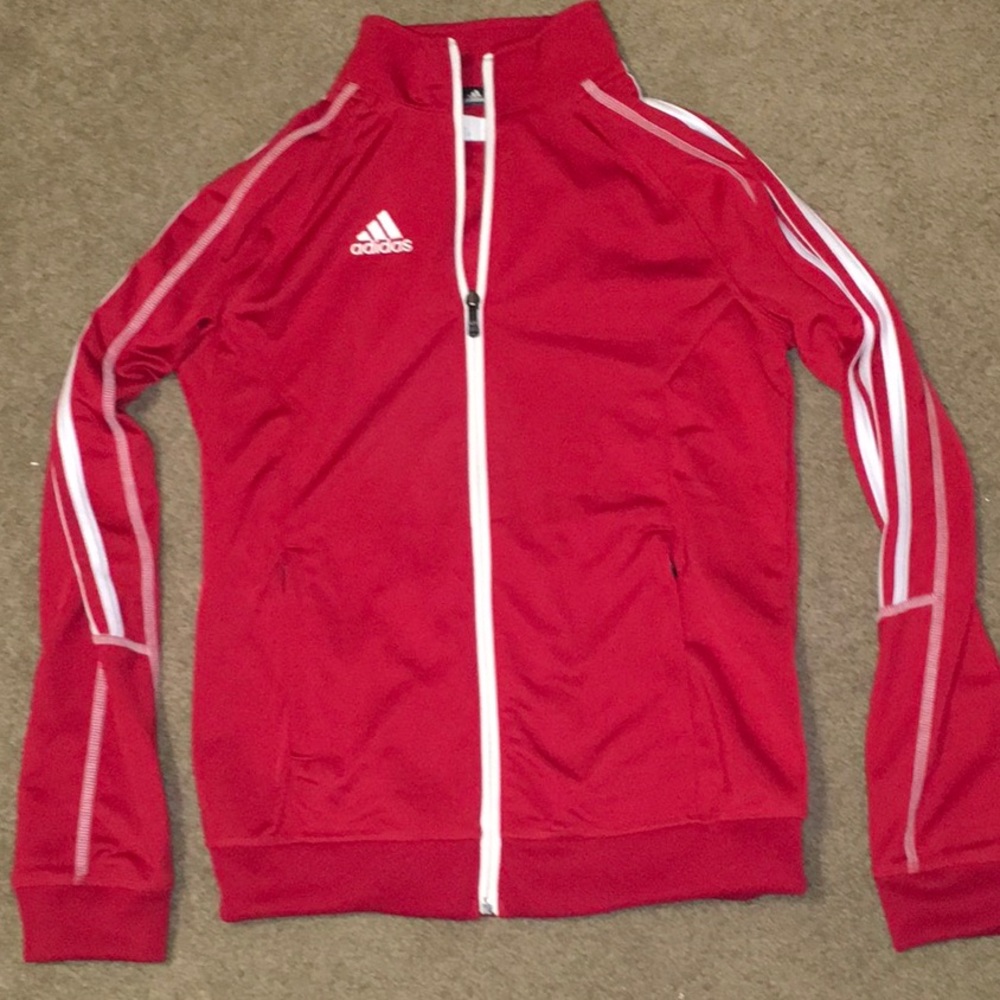 adidas 3 stripe zip up jacket